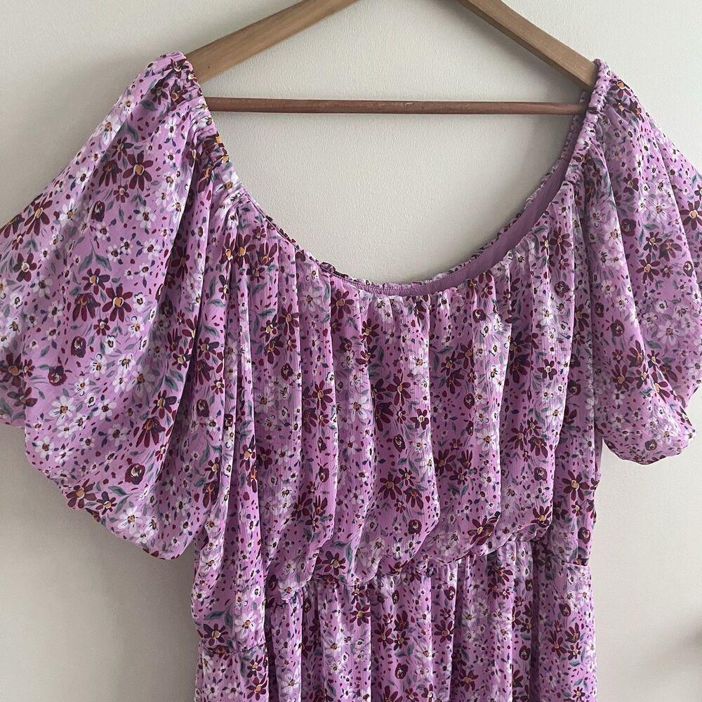 Draper James Ditsy Floral Tiered Maxi Dress size 2X Cottagecore Peasant Prairie - Picture 10 of 13